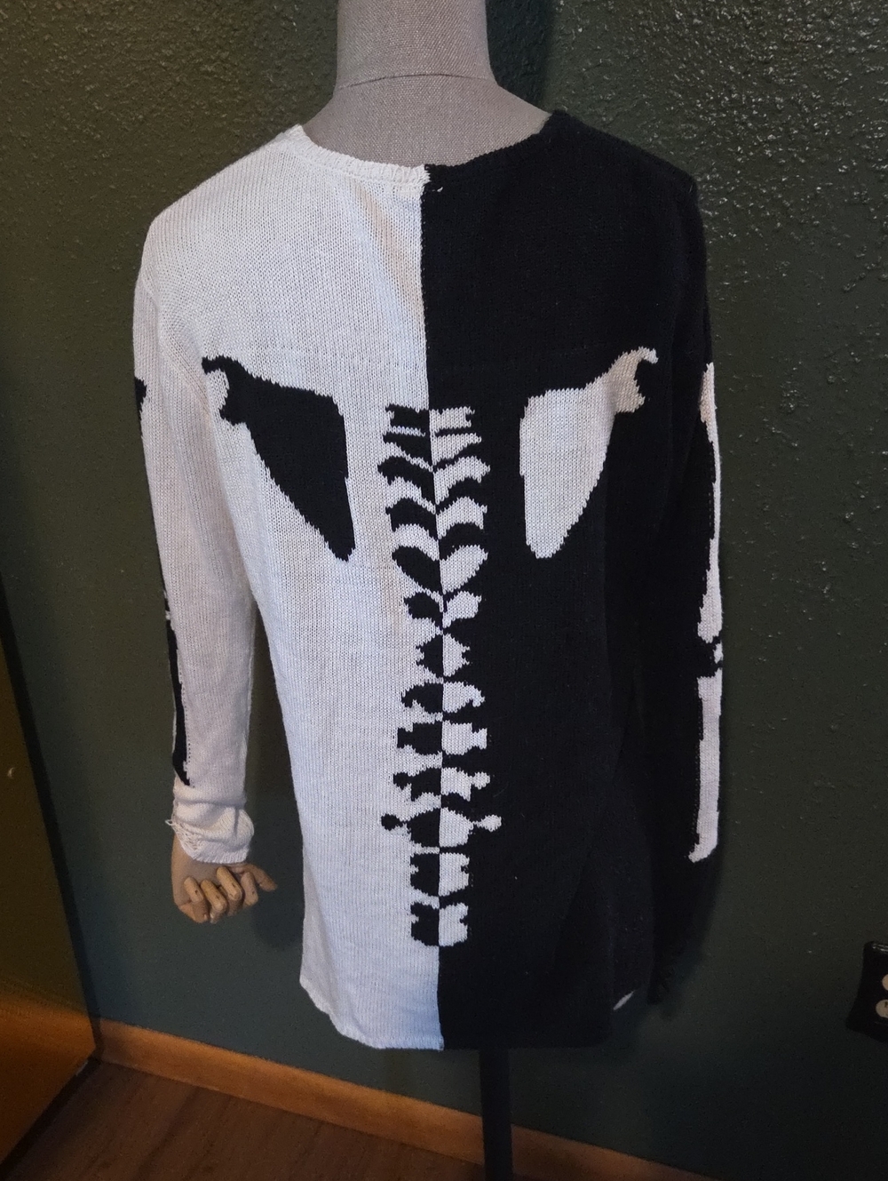 Distressed Skeleton Sweater - Picture 2 of 4